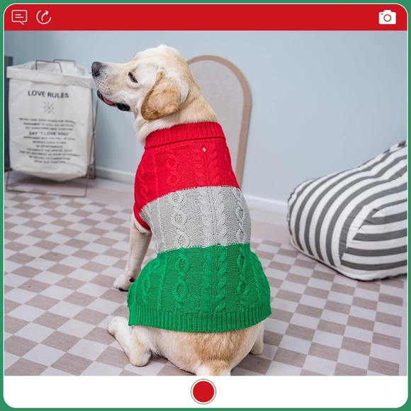 EXPAWLORER Dog Sweater - Large Dog Fall Sweaters for Dogs Girls Boys,Classic - Picture 4 of 7